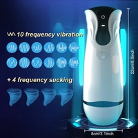 Masturbateur masculin automatique à 10 vibrations et voix, jouets sexuels pour adultes, rechargeable, vagin réaliste, vagin artificiel érotique