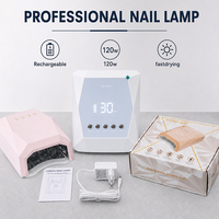 Lampe de séchage rapide professionnelle rechargeable 120W sans fil pour manucure, perceuse à ongles à aspiration, lampe LED UV pour ongles