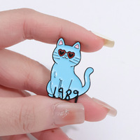 Mignon dessin animé chat chanteur Badges broche épinglette pour femmes vêtements sur sac à dos accessoires bijoux doux émail épinglette