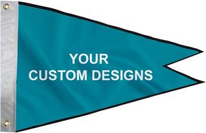 Venta al por mayor 110 GSM tejido poliéster triángulo barco bandera doble cara poste bolsillos ojales izquierda <span class=keywords><strong>Burgee</strong></span> estilo <span class=keywords><strong>Burgee</strong></span> tela - Product Image 2