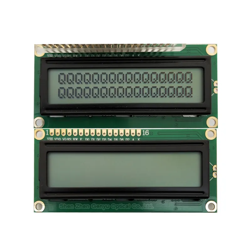 5.0V STN สีขาวสีเทาสีน้ำเงินจอแสดงผล LCD 1602ตัวอักษร LCM COB หน้าจอ2X16จอแสดงผล LCD