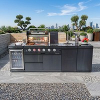 Cuisine extérieure modulaire de haute qualité en acier inoxydable 304 antibactérien et résistant à l'humidité, personnalisable pour patio