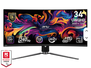 Bestseller MSI MPG 341CQPX QD-OLED 240Hz 0,03ms GTG DCI-P3 99% 3440 X 1440 (UWQHD) Gaming-Monitore 21:9 Seitenverhältnis - Product Image 3