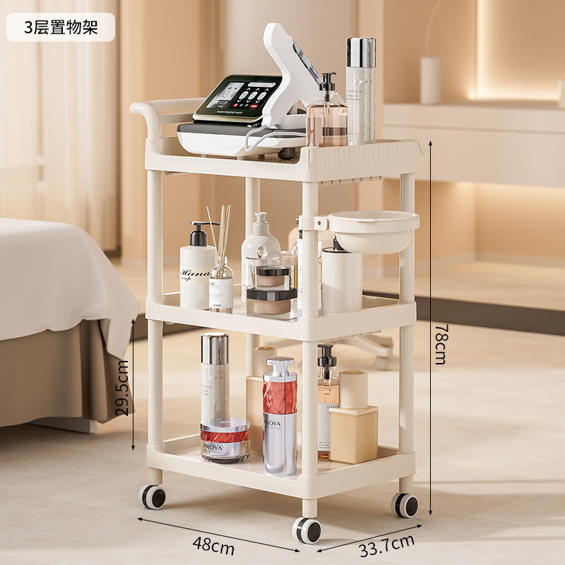 Three-tiered trolley with no drawers