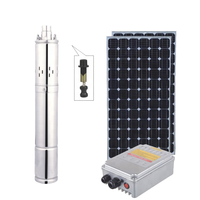 Pompa Minyak Tenaga Surya 48V Listrik, Pompa Submersible Baja HD Model Brushless DC Motor Screw Pump Sentrifugal OEM Dapat Disesuaikan CHEERS