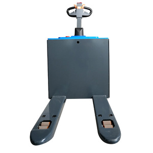 Chariot élévateur électrique 2 tonnes 3 tonnes de capacité, couleur bleue, utilisation debout, pneus pleins, usage intérieur, batterie au plomb-acide - Product Image 3