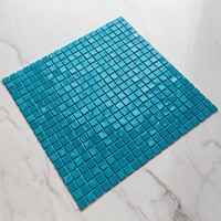 Nouveau design personnalisé de carreaux de piscine en mosaïque de verre de couleur vert turquoise pour la décoration