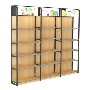 Vội Vã siêu thị cửa hàng tiện lợi Boutique thép hiển thị bằng gỗ lịch thi đấu với bảng quảng cáo - Product Image 1