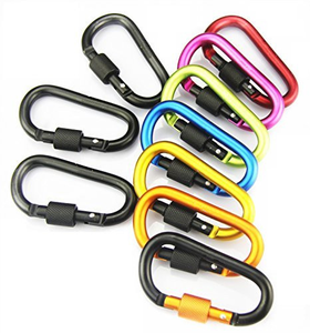 Wholesale Outdoor Colored Round Titanium Rotating Carabiner Hook Metal Locking Swivel Aluminum Climbing Carabiner