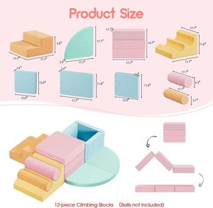 CZFIT Equipo de Juego Suave para Niños y Bebés, Juego de Escalada Interior, Espuma de Memoria, Juego de Escalada de Espuma para Principiantes - Product Image 3