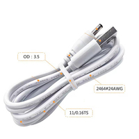 Cable de alimentación USB a DC 5.5*2.1mm, Cable USB AM a conector cilíndrico, Cable USB a DC macho a DC 2.5 2.1mm, Cable de alimentación USB a DC