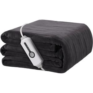 120V Custom Electric Heated Flannel Blanket Wholesale China Electric Heated <b>Throw</b> for Bed Sofa - Product Image 1