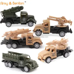 New Item Children Novelty Plastic Pull Back Military Cars Toys Promotional Children Simulation rocket Pull Back Toys For Kids