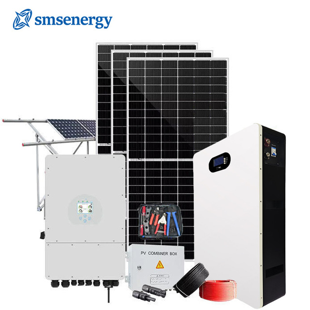 SMS 51.2V 5KWh 10KWh 15kWh Ground Mounting Energy Storage Battery Monocrystalline Silicon Home System Off-grid Lithium Ion MPPT