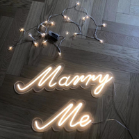 Influencer-Style Hochzeits- und Geburtstagsdekoration Neon-Leuchtbuchstaben Personalisierte Happy Birthday Banner mit Netzanschluss zum Aufhängen
