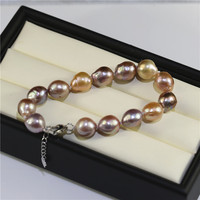 Feirun – Bracelet de perles naturelles pour femmes, breloque baroque AA + edison, 11-12mm