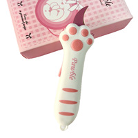 Mini couteau pliant rétractable portable, lame en acier allié, forme de patte de chat mignonne, couteau de poche pratique pour couper et ouvrir les colis