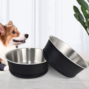 Mangkuk Anjing Stainless Steel untuk Makanan dan Air, Alas Karet Anti Selip, Tahan Karat, Mangkuk Anjing Logam Ekstra Tebal untuk Anjing Ukuran Sedang - Product Image 3