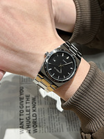 Montre à quartz pour homme, étanche 30M, aiguilles lumineuses, bracelet en acier inoxydable, plusieurs options de cadran coloré pour les voyages