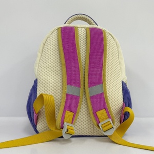 Grit Way Custom Pink Corduroy Student <strong>Backpack</strong> for <strong>Girls</strong> Kids School Bag - Product Image 4