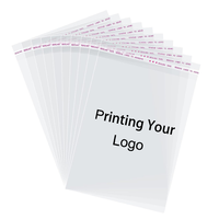 Sacs à vêtements en T-shirt recyclables avec impression de logo personnalisée, épaisseur 0,3 mm, emballage transparent en BOPP refermable pour vêtements, chaussures, chaussettes