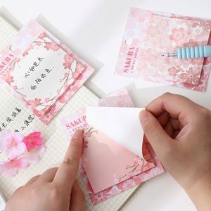 HengXin Sakura Sticky Note Cute Stationery Notepad With Sticky Kawaii School Supplies Memo <b>Pad</b> 3*3 - Product Image 6