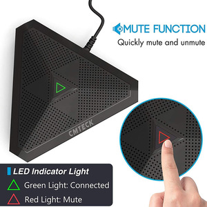 Microphone de conférence USB omnidirectionnel mini portable triangulaire pour réunions de <span class=keywords><strong>bureau</strong></span>, enregistrement médical et hospitalier - Product Image 3