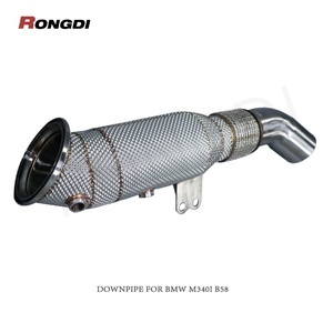 4.5" SS Turbo Stainless Steel Downpipe for BMW B58 M240i 340i 440i 540i 2016~2019 3.0T B58 Downpipe - Product Image 1