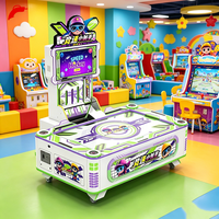 Table de hockey à air multi-pucks en métal, à monnayeur, avec écran LCD HD de 17 pouces, rétroéclairage, sans blocage de balle, jeu d'arcade de hockey rapide pour centres commerciaux