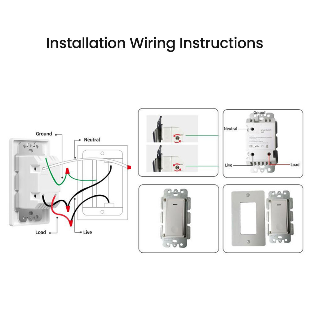 HONPNK High-Quality US Standard Wireless Smart Wall Switch With WiFi Remote Control Voice Control Wall Switch