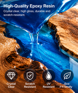 Kit de Resina Epoxi de Alto Rendimiento DLD <span class=keywords><strong>2</strong></span>:1 AB Transparente Cristalino Autonivelante para Mesas de Río, Madera con Borde Natural y Recubrimientos de Fundición - Product Image 3