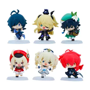 6 pz/lotto Genshin Impact Doll Car Decoration Pvc Toy Model Anime Action Figures