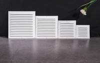 Grille d'aération carrée en alliage d'aluminium, diffuseur d'air de plafond blanc avec filet anti-insectes en nylon pour HVAC