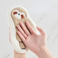 FF3826 Home Decor Drôle Animal Main Serviette Sèche Microfibre Chiffons De Nettoyage Mignon Paresseux Forme Serviette Pour Salle De Bains Cuisine
