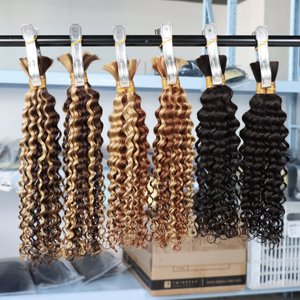 Extensiones de Cabello Virgen Brasileño NUOCHENG, Ondulado, de Alta Calidad, con Doble Trama a Máquina, Micro-Link, Solo en Colores Más Oscuros - Product Image 4