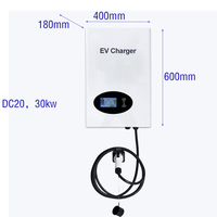 Cargador de pared para vehículos eléctricos de CC de 20KW, de alta demanda, con una sola pistola, inteligente, con tarjeta RFID, estación de carga rápida para vehículos eléctricos