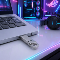 Clé USB Métallique Personnalisée avec Logo, Interface 2.0, Capacités 1 Go, 2 Go, 4 Go, 8 Go, 16 Go, 32 Go, 64 Go, Marque OEM/ODM, Garantie 5 Ans, Vente en Gros