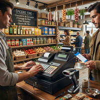 Caisse enregistreuse professionnelle robuste avec système de point de vente électronique à haute sécurité et verrouillage par clé, idéale pour les supermarchés et boulangeries (TPV espagnol)