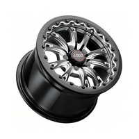 Jantes WELD Belmont Beadlock Flow Formed Drag Wheels 15-18 pouces 5x114.3 pour Ford Mustang Nissan 350Z Noir brillant usiné en alliage HD