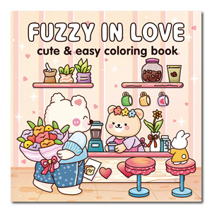 Libro da colorare per bambini di 4 <span class=keywords><strong>anni</strong></span>, <span class=keywords><strong>40</strong></span> disegni di frutta e cartoni animati, 21x21cm - Product Image 6