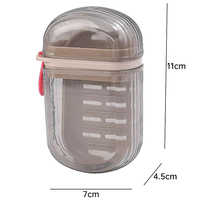 Boîte à savon de voyage créative et portable avec couvercle hermétique et fonction de drainage pour kits de salle de bain en déplacement