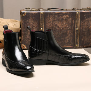 Bottines Chelsea classiques en cuir PU pour homme, confortables et de haute qualité, antidérapantes, chaussures d'hiver - Product Image 1