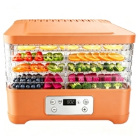 Déshydrateur de fruits empilable 5 en 1, 300 W, 30-70 ° Déshydrateurs à minuterie 24H pour fruits, légumes, herbes et viande séchée