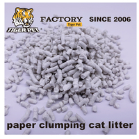 Litière pour chat en papier biodégradable et écologique, type agglomérant, absorption rapide, légère, 5 kg, fabricant chinois, vente en gros