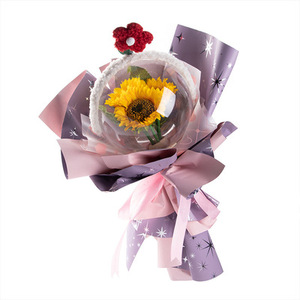 Boîte à fleurs transparente en acrylique de 20 <span class=keywords><strong>cm</strong></span>, boule à bulles transparente, bouquet de roses, boîte à fleurs en acrylique transparente, boule à bulles douce - Product Image 1