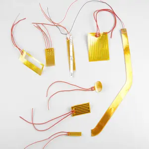 Personalizado 5v 12v 24v 220v 3d impressora kapton elétrica pi flexível elemento de aquecimento poliimida aquecedor filme