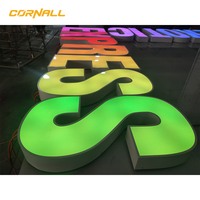 Enseigne LED RGB 3D Lumineuse Extérieure Personnalisée, Panneau Publicitaire sur Mesure avec Indice de Protection IP67