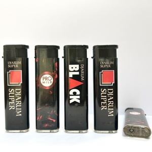 Encendedor electrónico de cigarrillos al por mayor Jet Flame Fire Slim cige rette encendedor personalizado a prueba de viento encendedor de gas de plástico - Product Image 3