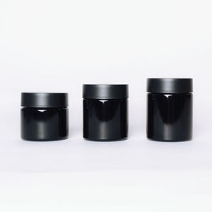 UV Violet Black White Opal <b>Glass</b> Jars Child Proof <b>Lid</b> Concentrate CR <b>Glass</b> <b>Containers</b> Child Resistant <b>Glass</b> Jar - Product Image 1