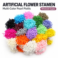 Bunga Buatan, Stamen Multi Warna, Bundel Pistil Mutiara untuk Pembuatan Bunga DIY, Kerajinan Bunga Pernikahan, Grosir